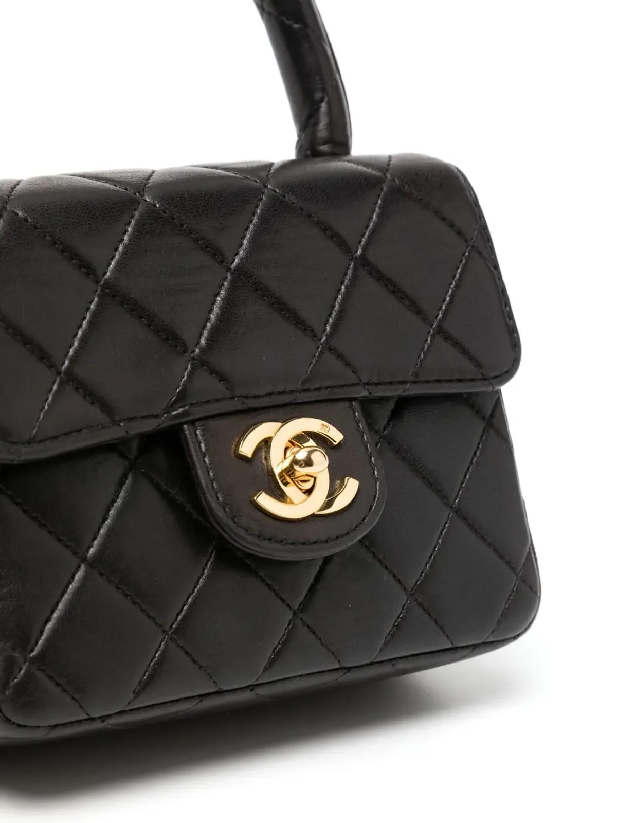 CHANEL Pre-Owned ミニ クラシックフラップ ハンドバッグ - ブラック - 画像4