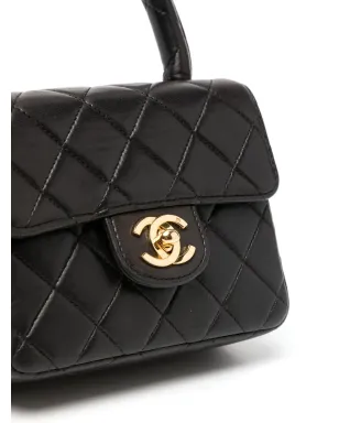 CHANEL Pre-Owned ミニ クラシックフラップ ハンドバッグ - ブラック - サムネイル4