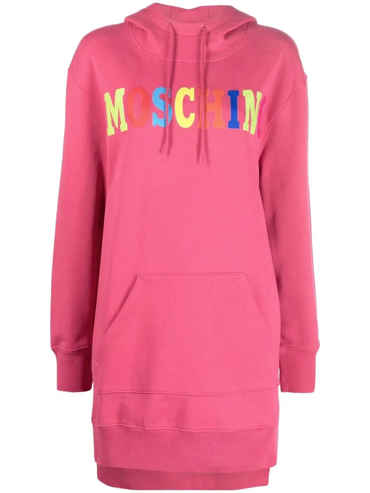 Moschino ロゴプリント フード付きドレス - ピンク - 画像1