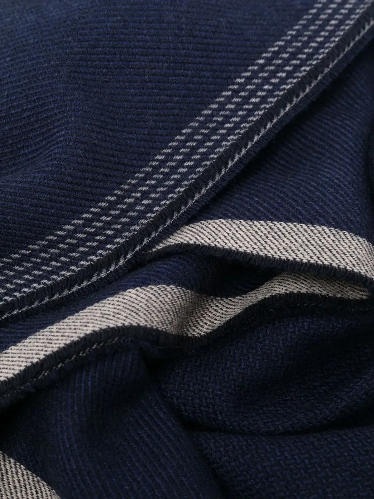 Brunello Cucinelli ウール・シルク混紡のフリンジ付きスカーフ - 画像3