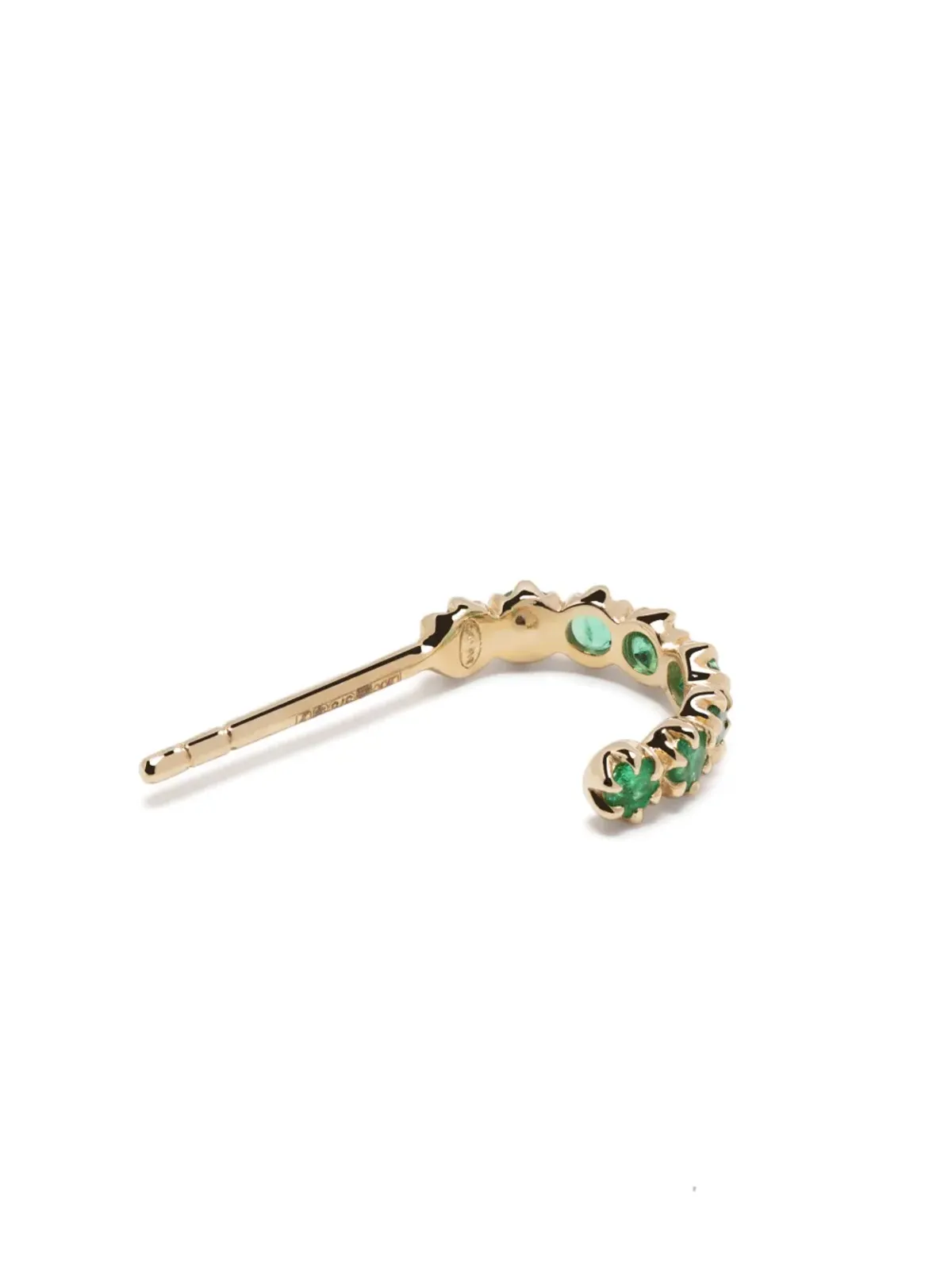 Pascale Monvoisin 9kt イエローゴールド エメラルド フープピアス - 画像4