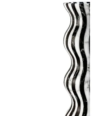 Editions Milano Versilla striped marble vase - Black - サムネイル2