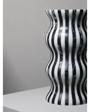 Editions Milano Versilla striped marble vase - Black - サムネイル3