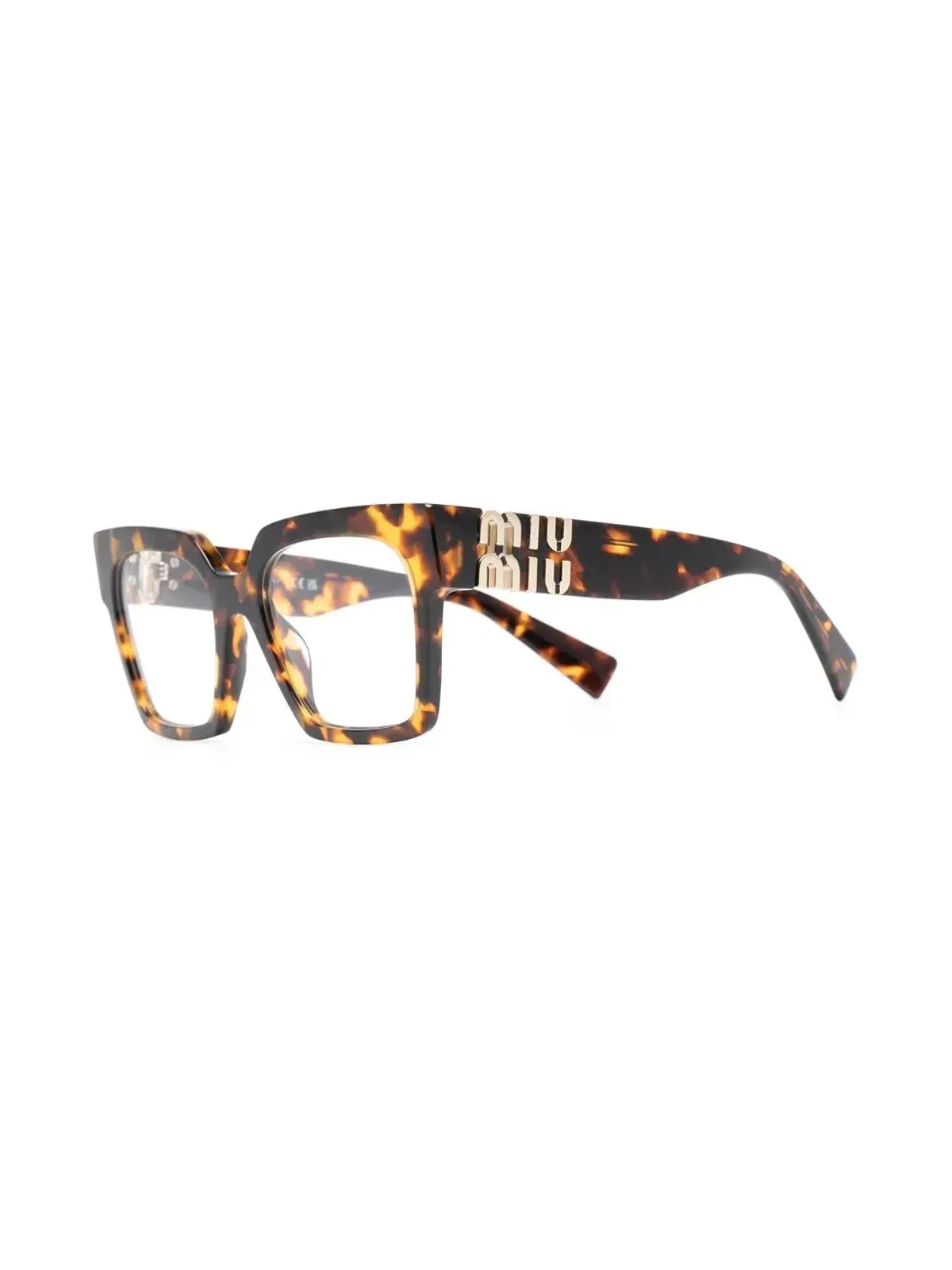 Miu Miu Eyewear べっ甲風スクエアメガネ - 画像2