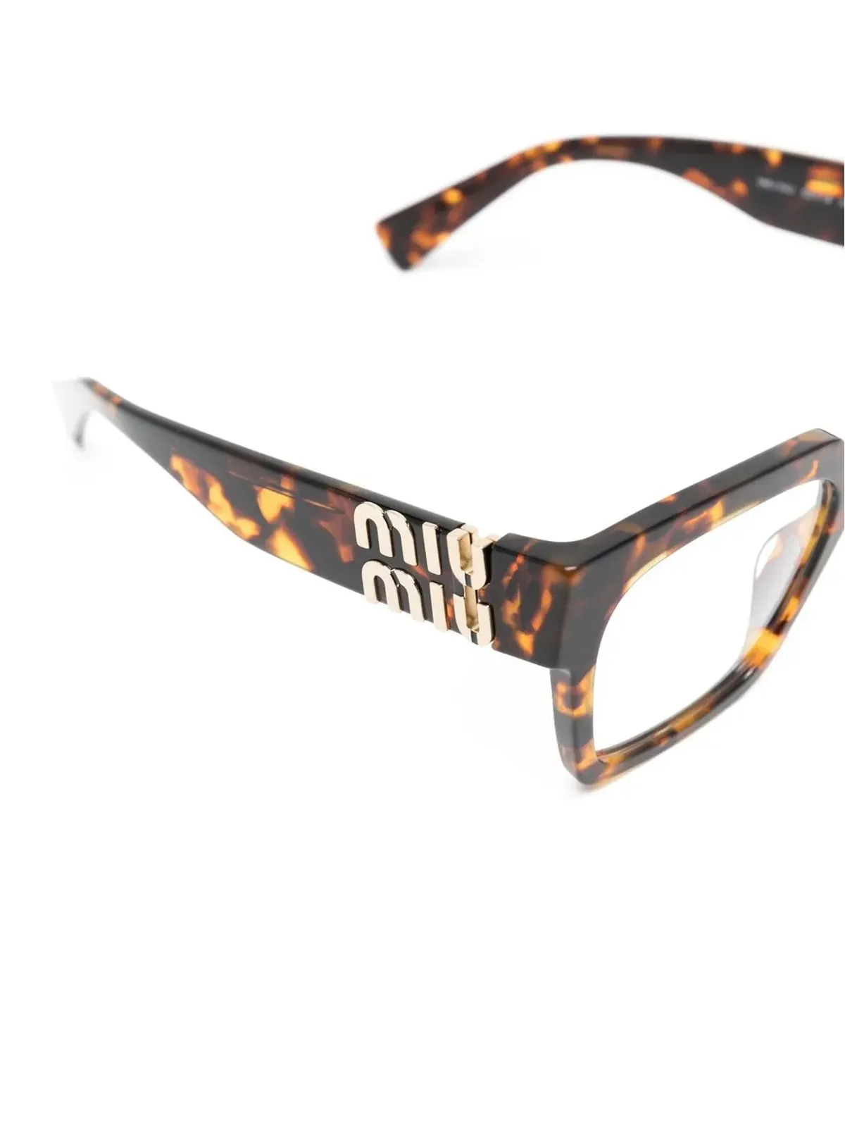 Miu Miu Eyewear べっ甲風スクエアメガネ - 画像3