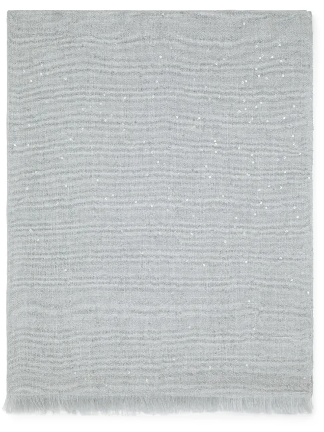 Brunello Cucinelli Brunello Cucinelli フリンジ付きスパンコールスカーフの商品画像