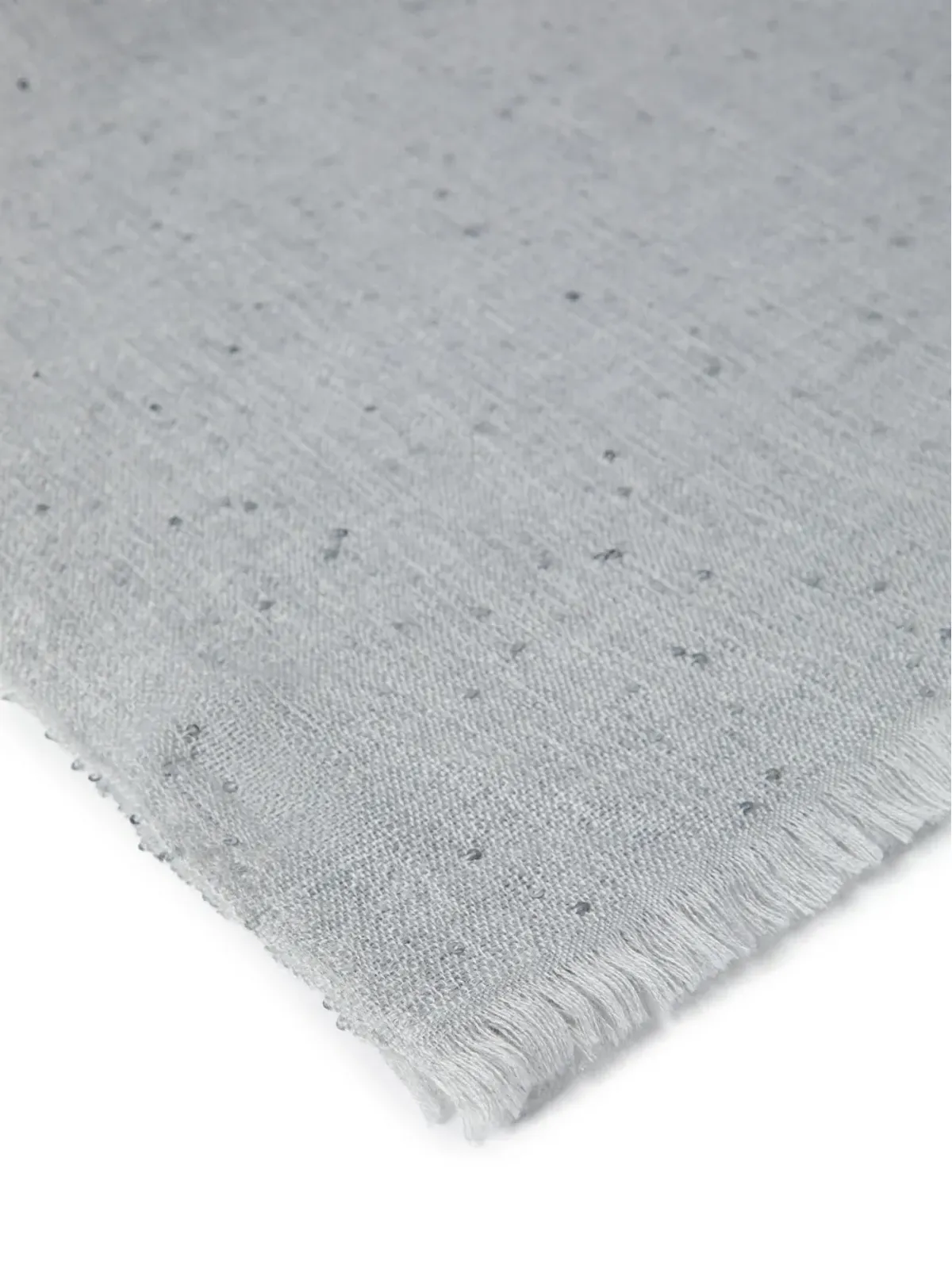 Brunello Cucinelli フリンジ付きスパンコールスカーフ - 画像2