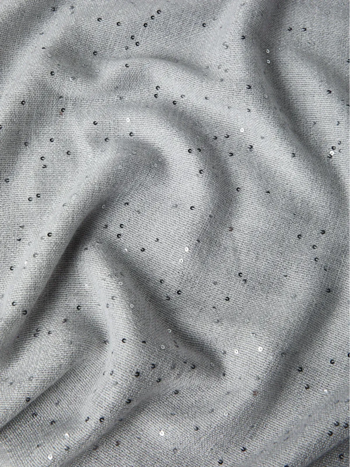 Brunello Cucinelli フリンジ付きスパンコールスカーフ - 画像3