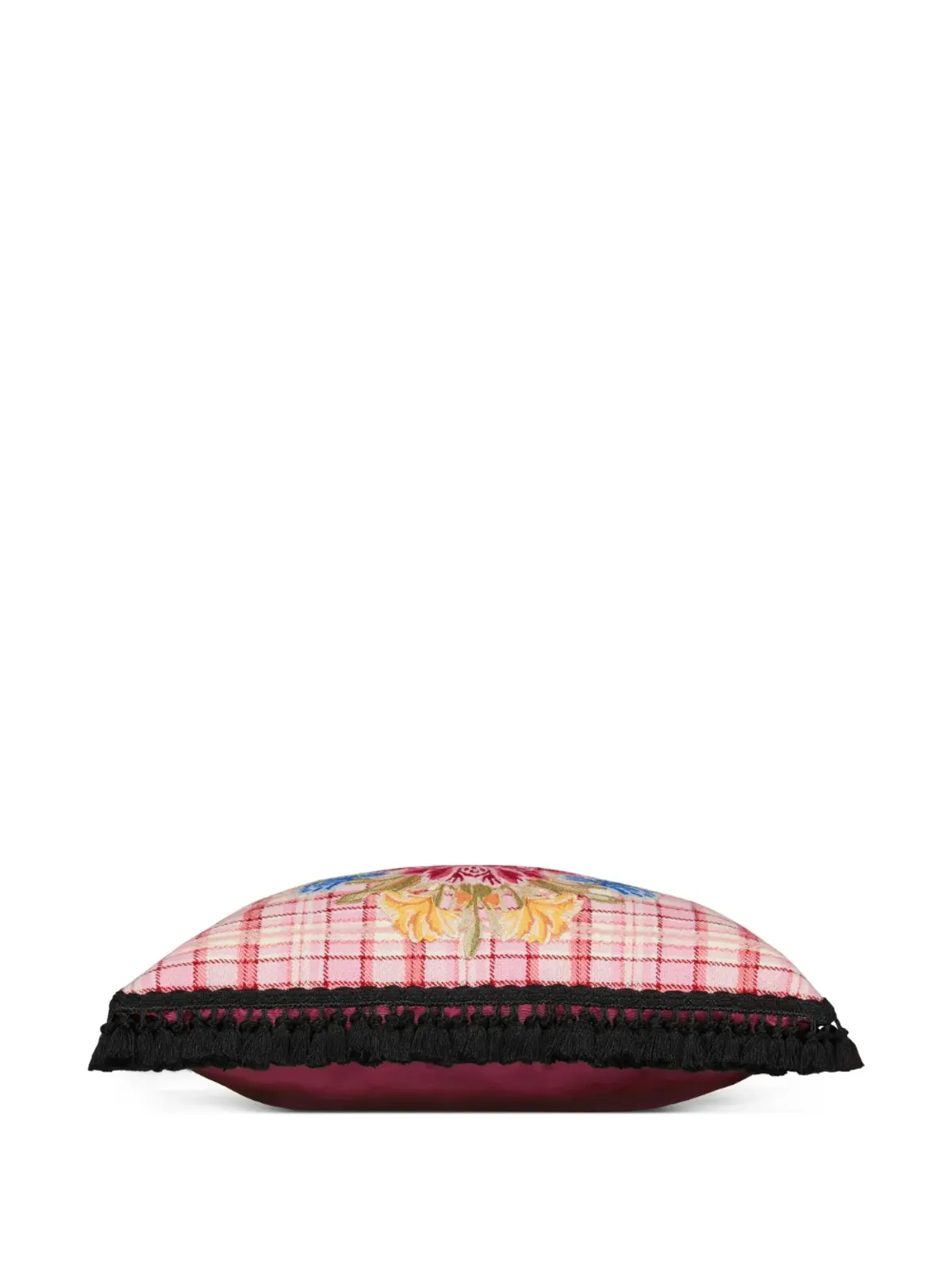 Gucci 花柄ロゴ刺繍クッション ピンク - 画像4