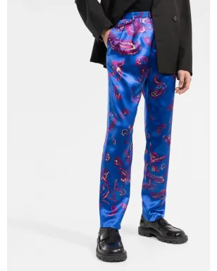 Saint Laurent ペイズリープリント テーラードパンツ - サムネイル3