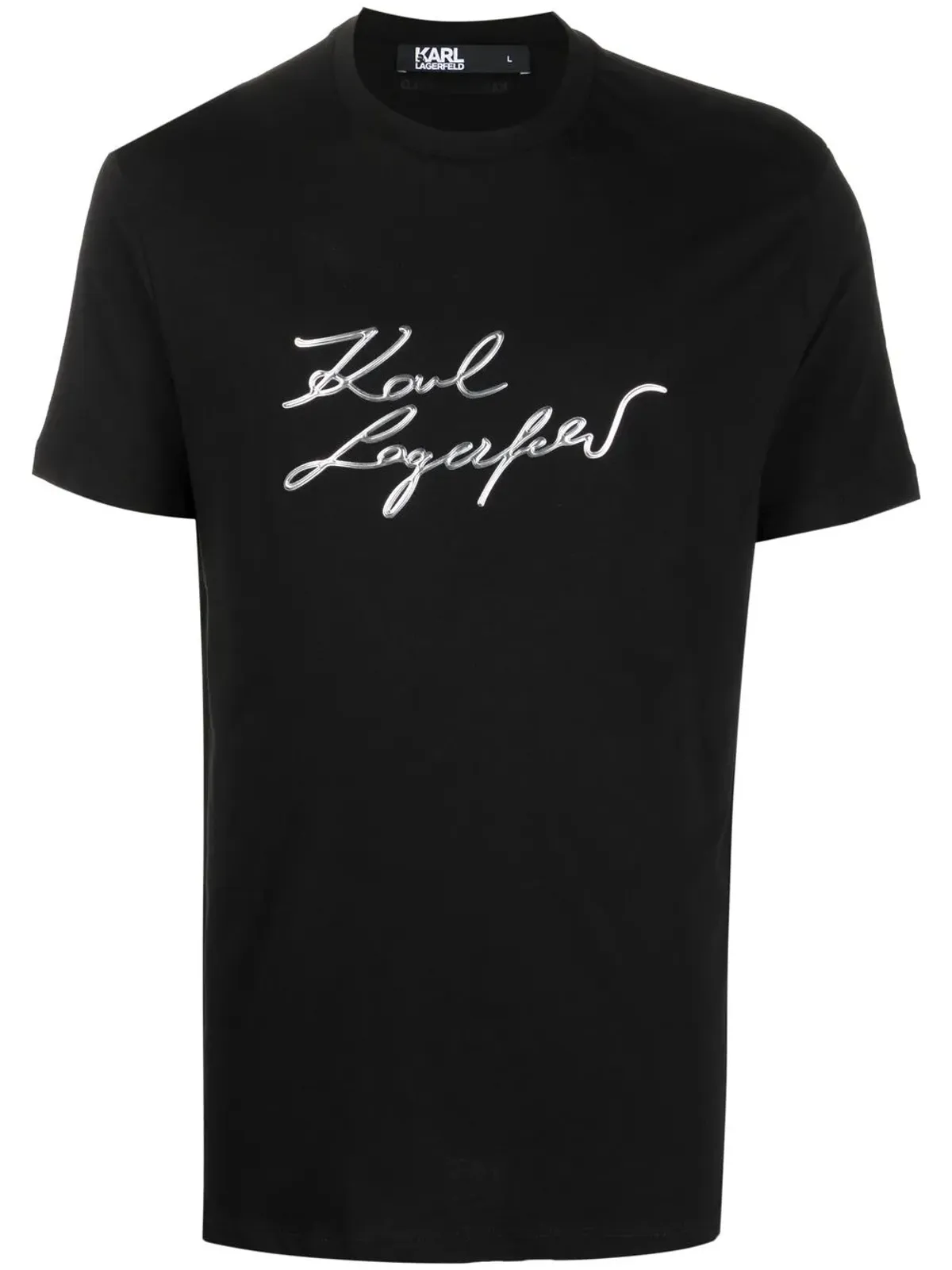 Karl Lagerfeld ロゴエンボス加工 コットンTシャツ - 画像1