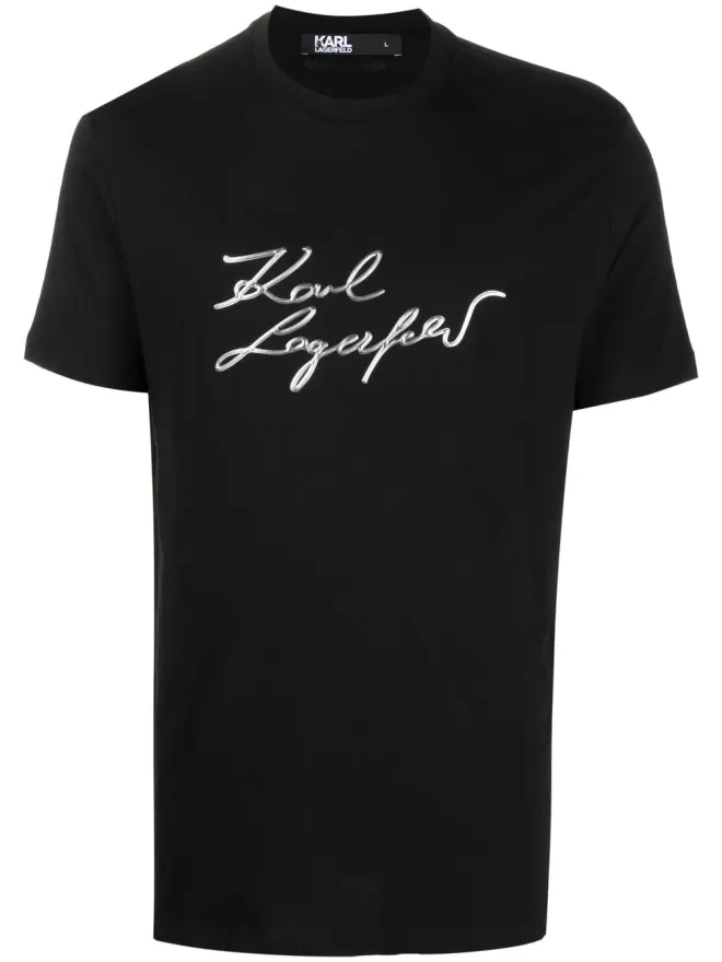 Karl Lagerfeld Karl Lagerfeld ロゴエンボス加工 コットンTシャツの商品画像