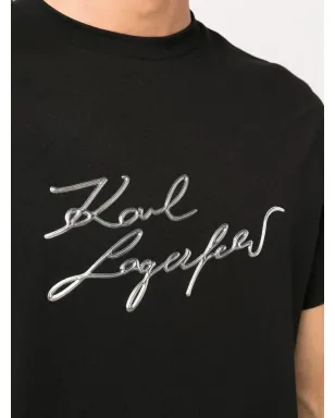 Karl Lagerfeld ロゴエンボス加工 コットンTシャツ - サムネイル5