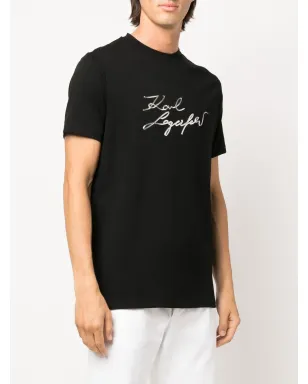 Karl Lagerfeld ロゴエンボス加工 コットンTシャツ - サムネイル3