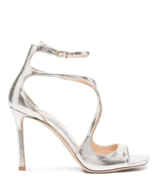 Jimmy Choo Azia メタリックレザー サンダル - ゴールド - サムネイル1