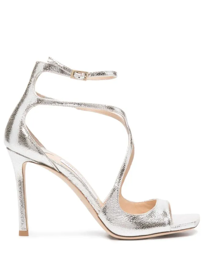 Jimmy Choo Jimmy Choo Azia メタリックレザー サンダル - ゴールドの商品画像