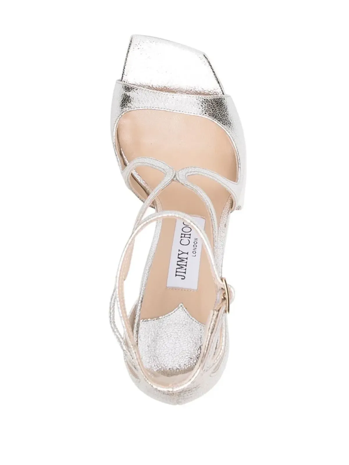 Jimmy Choo Azia メタリックレザー サンダル - ゴールド - 画像4