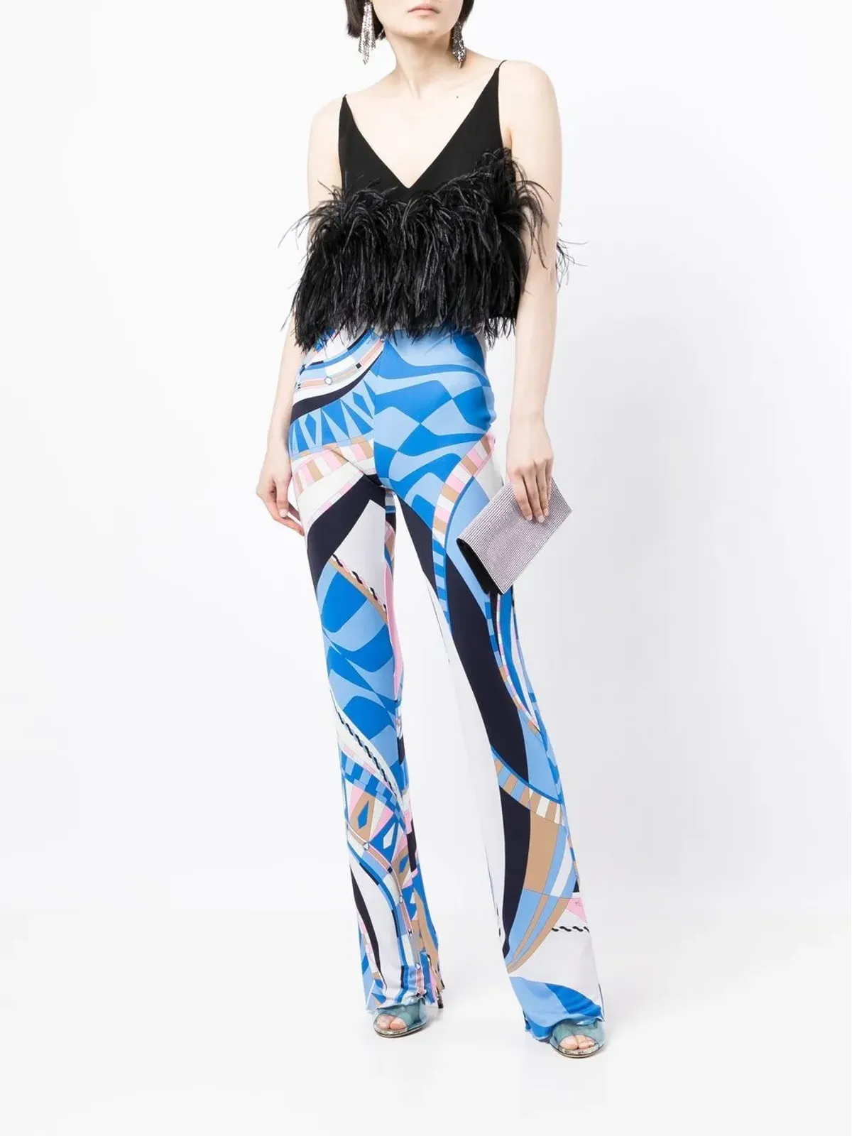 CHANEL Pre-Owned ラインストーン装飾クラッチバッグ - 画像2