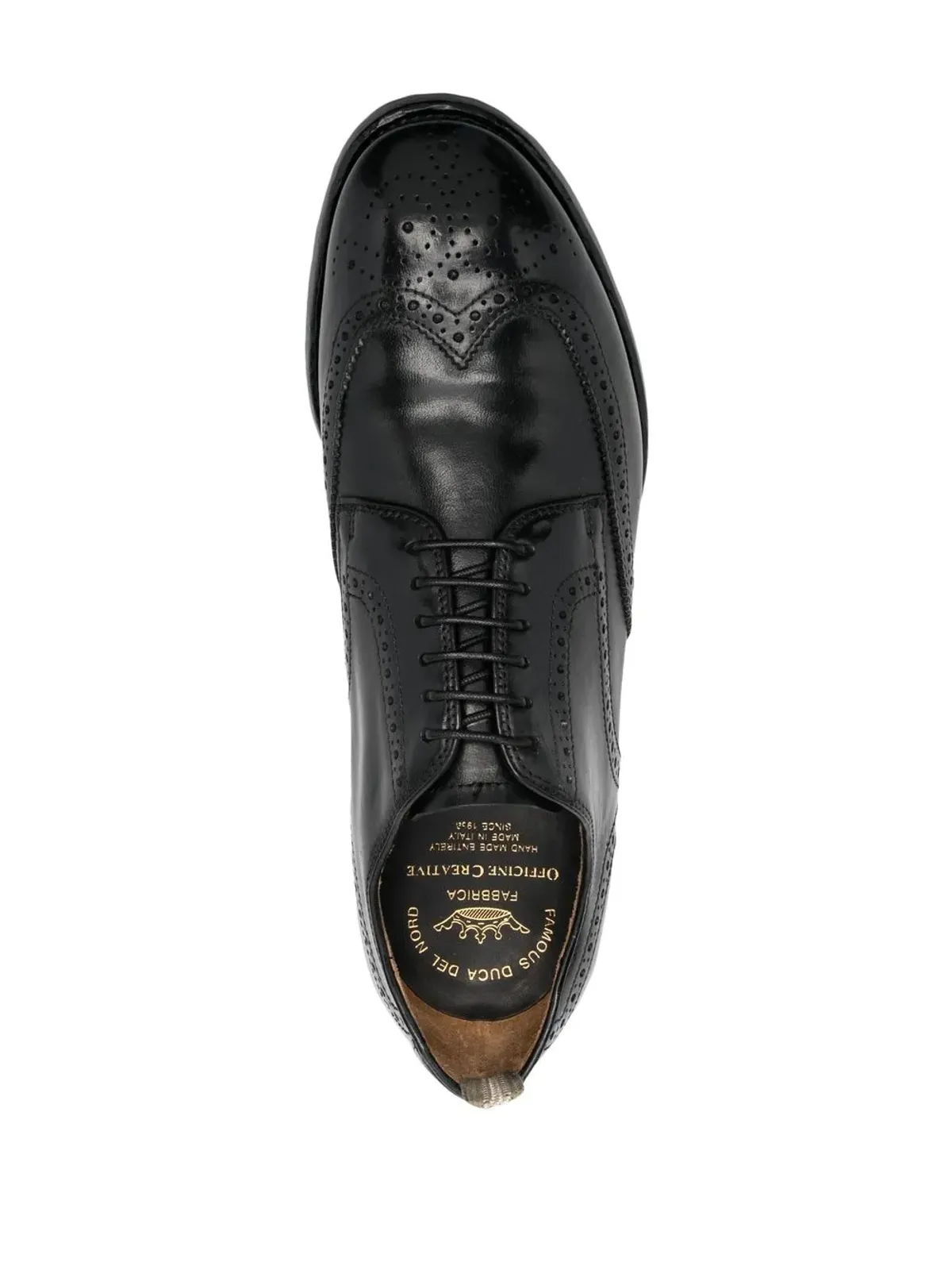 Officine Creative ブローグディテール レースアップ ダービーシューズ - ブラック - 画像4