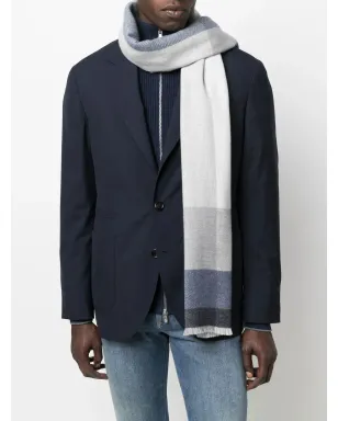 Brunello Cucinelli チェック柄フリンジエッジスカーフ - サムネイル2