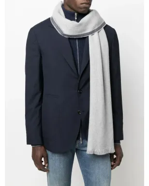 Brunello Cucinelli コントラストトリム・フリンジエッジ スカーフ - サムネイル2