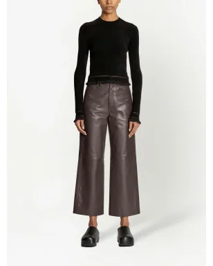 Proenza Schouler White Label クロップド丈チェニール風テクスチャー ジャンパー - ブラック - サムネイル2