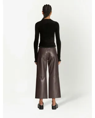 Proenza Schouler White Label クロップド丈チェニール風テクスチャー ジャンパー - ブラック - サムネイル4