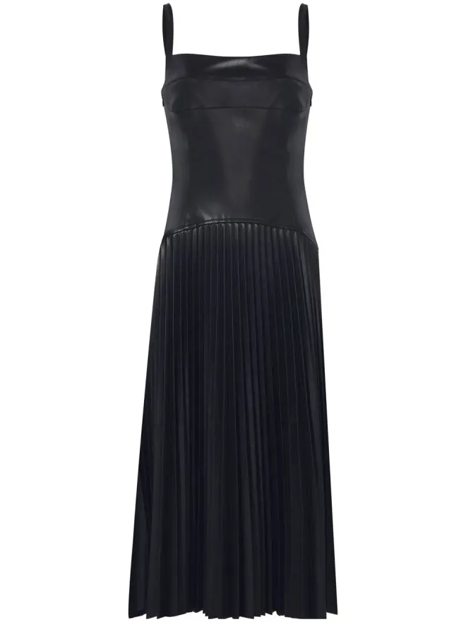 Proenza Schouler White Label Proenza Schouler White Label プリーツドロップウェストドレス - ブラックの商品画像
