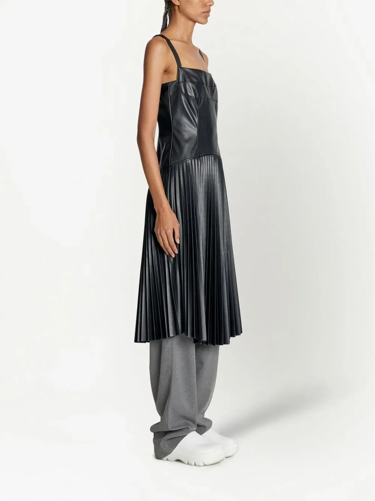 Proenza Schouler White Label プリーツドロップウェストドレス - ブラック - 画像3