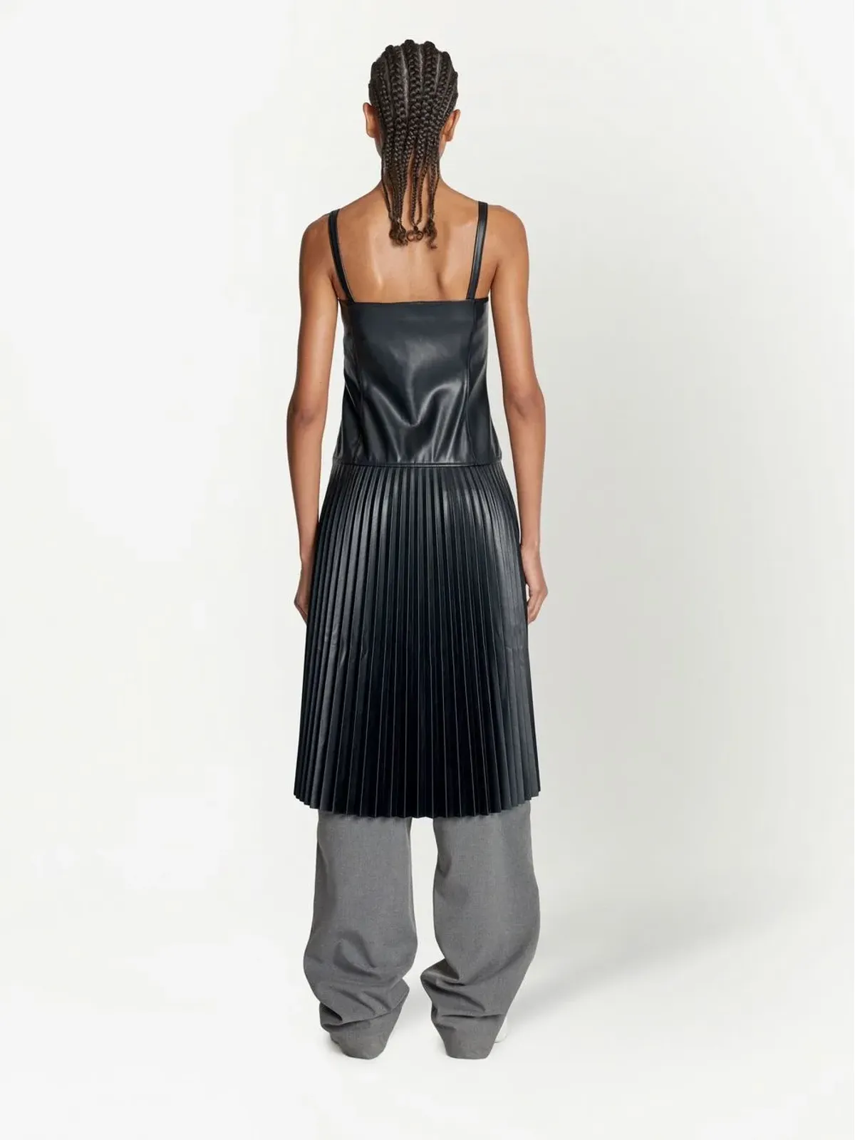 Proenza Schouler White Label プリーツドロップウェストドレス - ブラック - 画像4
