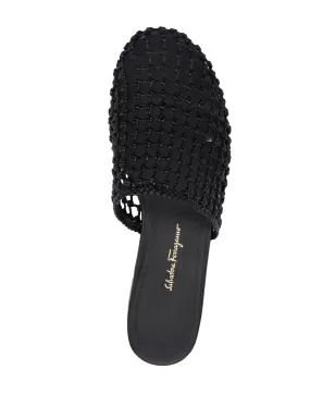 Ferragamo ウーブンデザイン レザー ミュール - サムネイル4