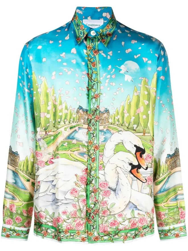 Casablanca Casablanca Dream Houseプリント シルクシャツの商品画像