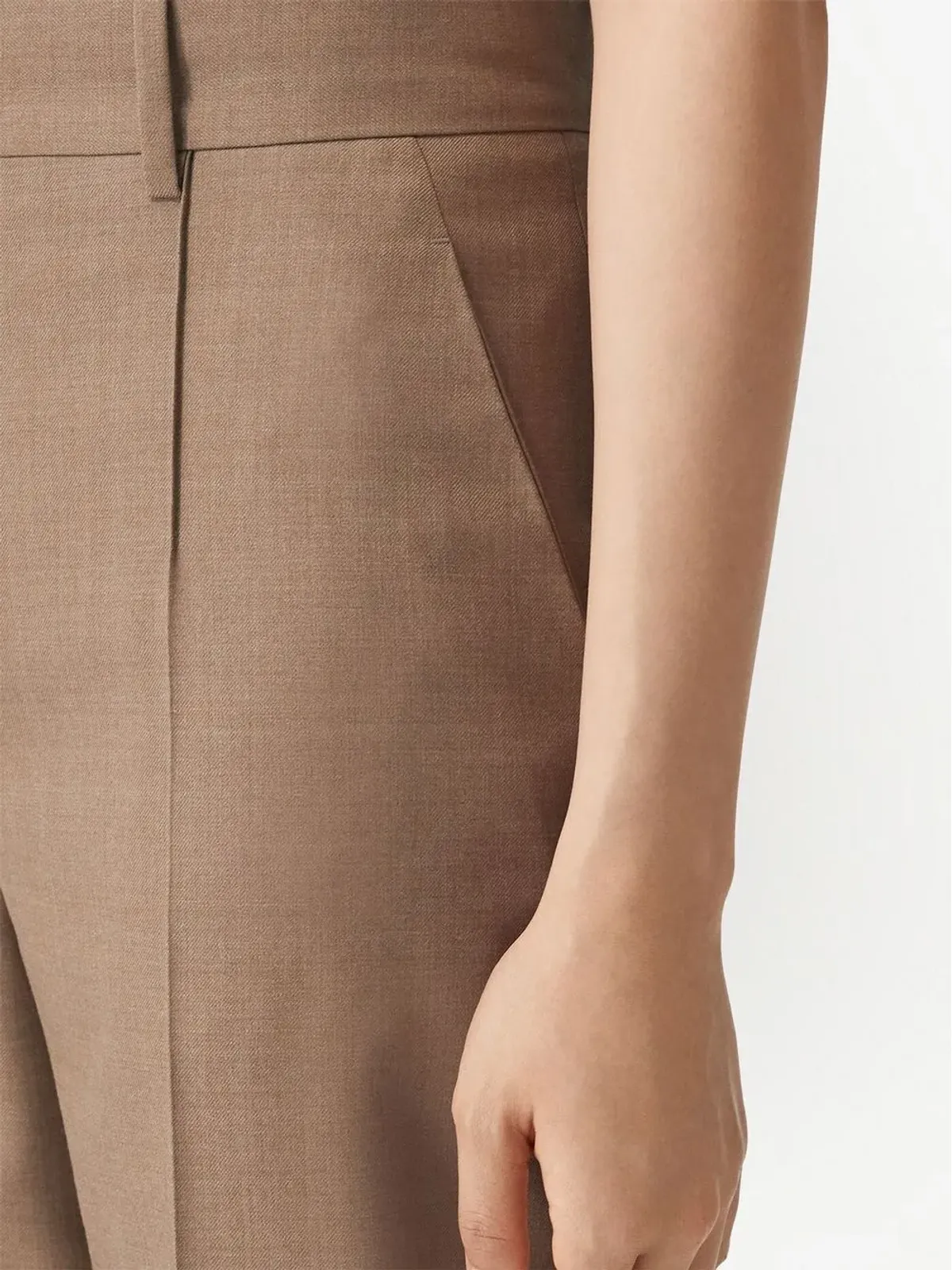 Burberry ウールのワイドレッグパンツ - 画像5