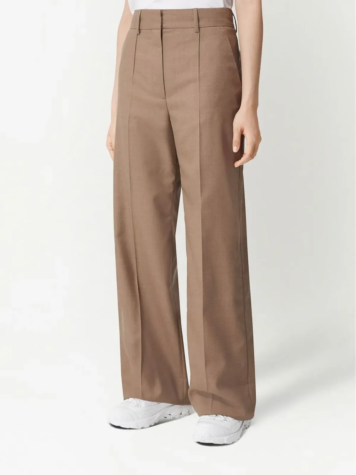 Burberry ウールのワイドレッグパンツ - 画像3