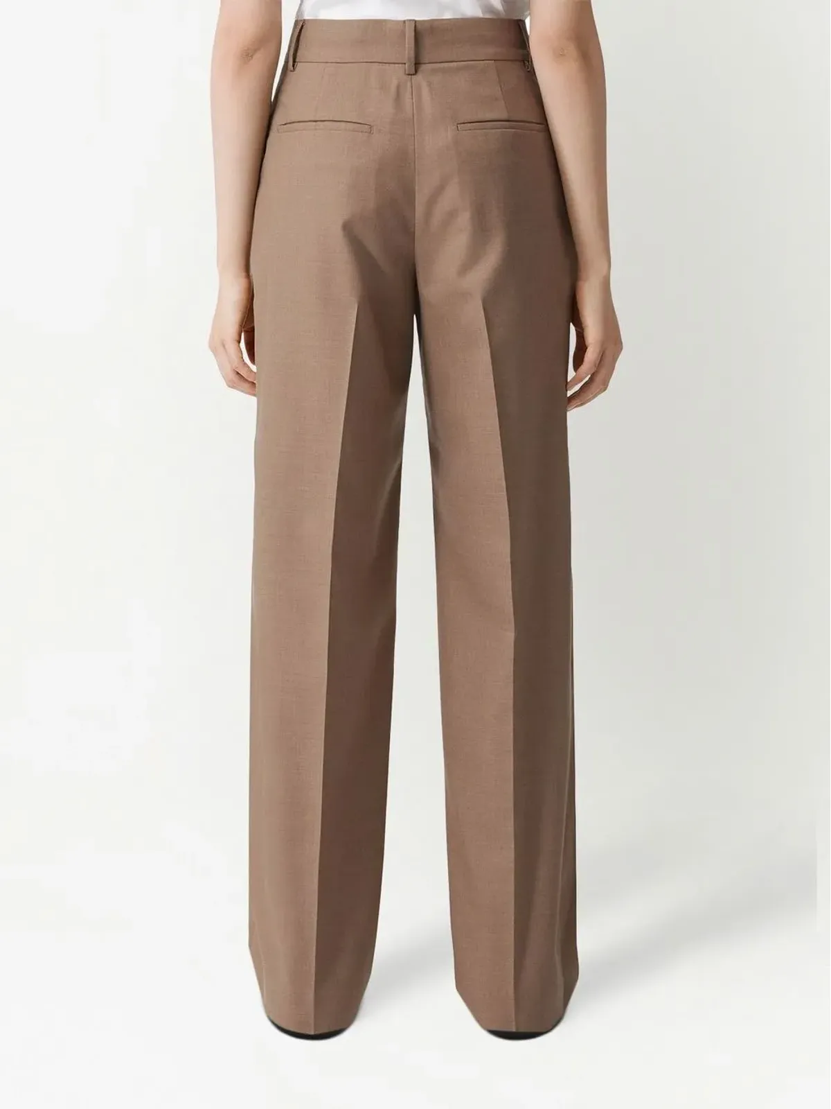 Burberry ウールのワイドレッグパンツ - 画像4