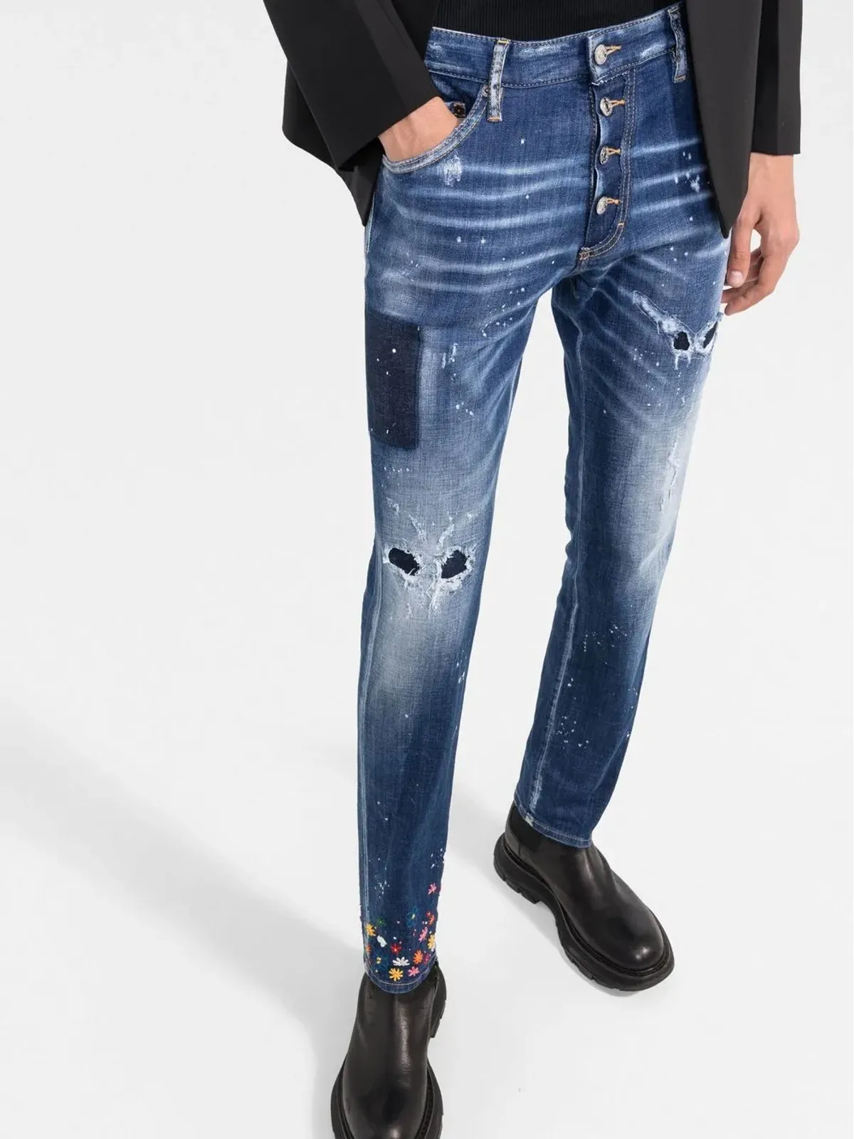 DSQUARED2 ディツィー リップド スリムフィット ジーンズ - 画像3