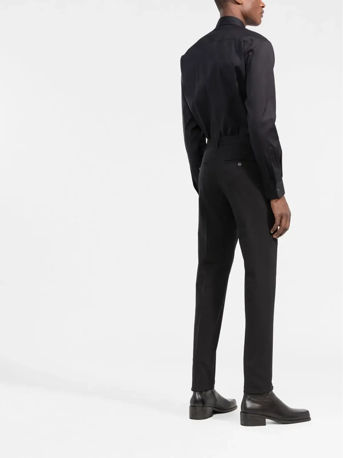 DSQUARED2 クラシックカラー ポプリンシャツ ブラック - 画像4