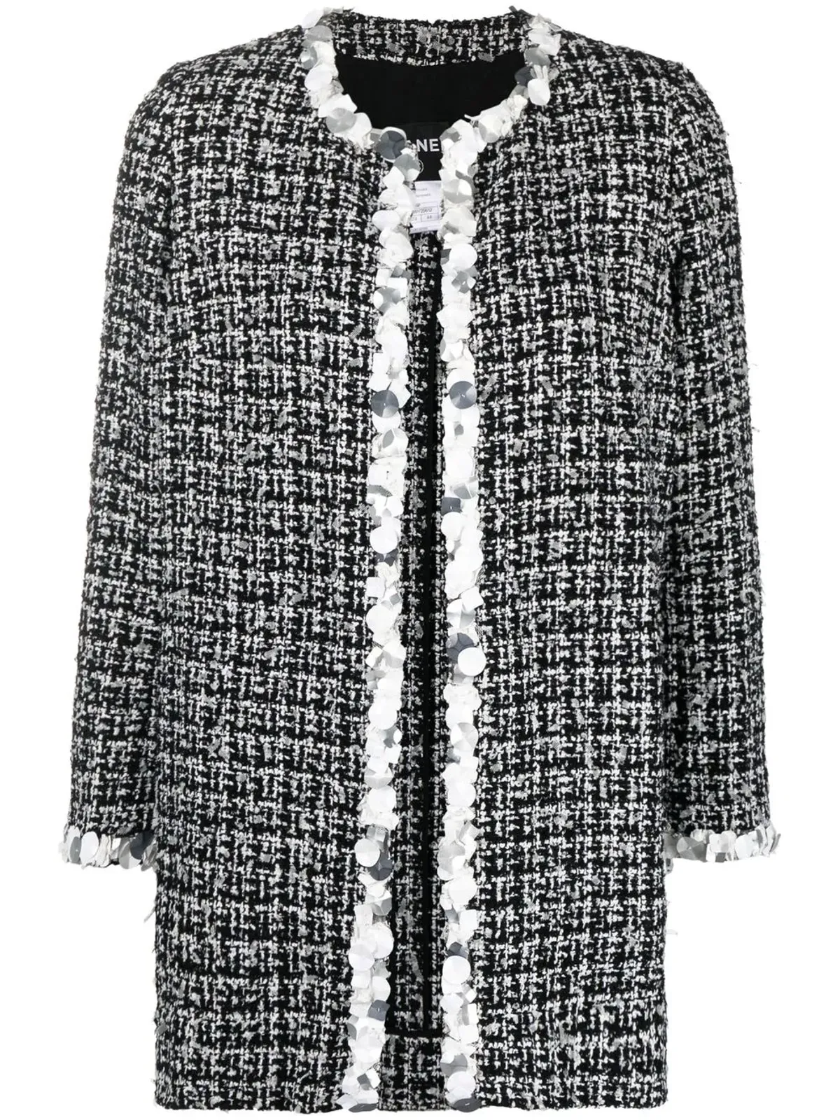 CHANEL ビンテージ 2009年 オープンフロント ツイード ジャケット - ブラック - 画像1