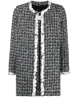 CHANEL ビンテージ 2009年 オープンフロント ツイード ジャケット - ブラック - サムネイル1