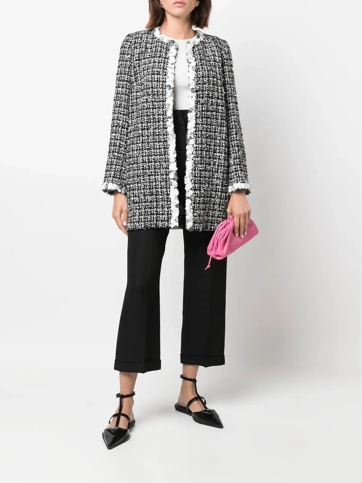 CHANEL ビンテージ 2009年 オープンフロント ツイード ジャケット - ブラック - 画像2