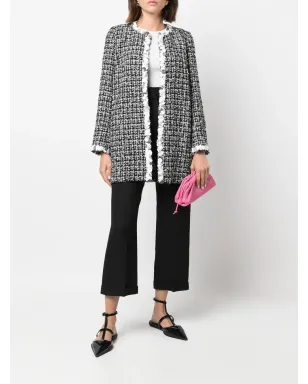CHANEL ビンテージ 2009年 オープンフロント ツイード ジャケット - ブラック - サムネイル2