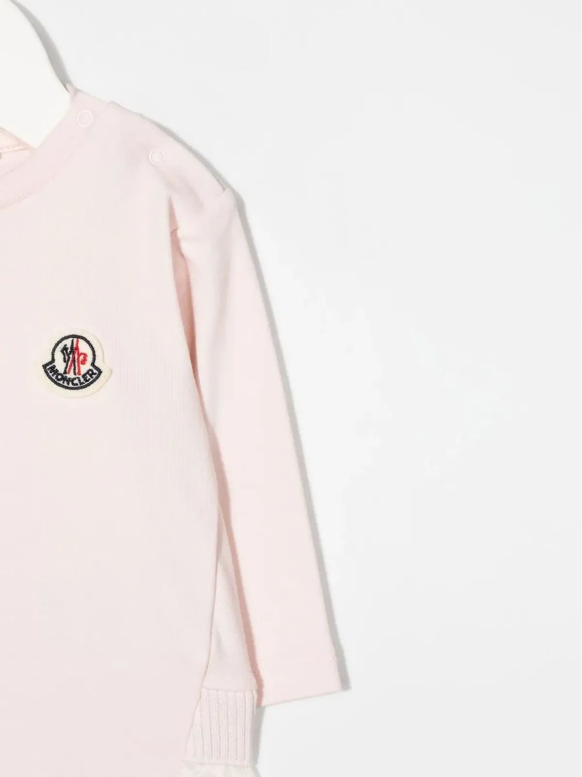 Moncler Enfant ラッフルトリム ロゴパッチ シャツ - 画像3