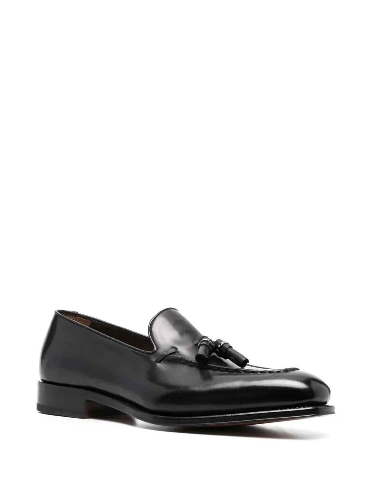 Ferragamo アーモンドトゥ タッセル ローファー - ブラック - 画像2