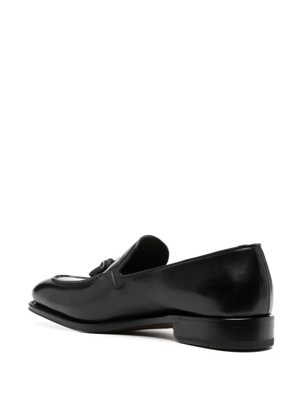 Ferragamo アーモンドトゥ タッセル ローファー - ブラック - 画像3