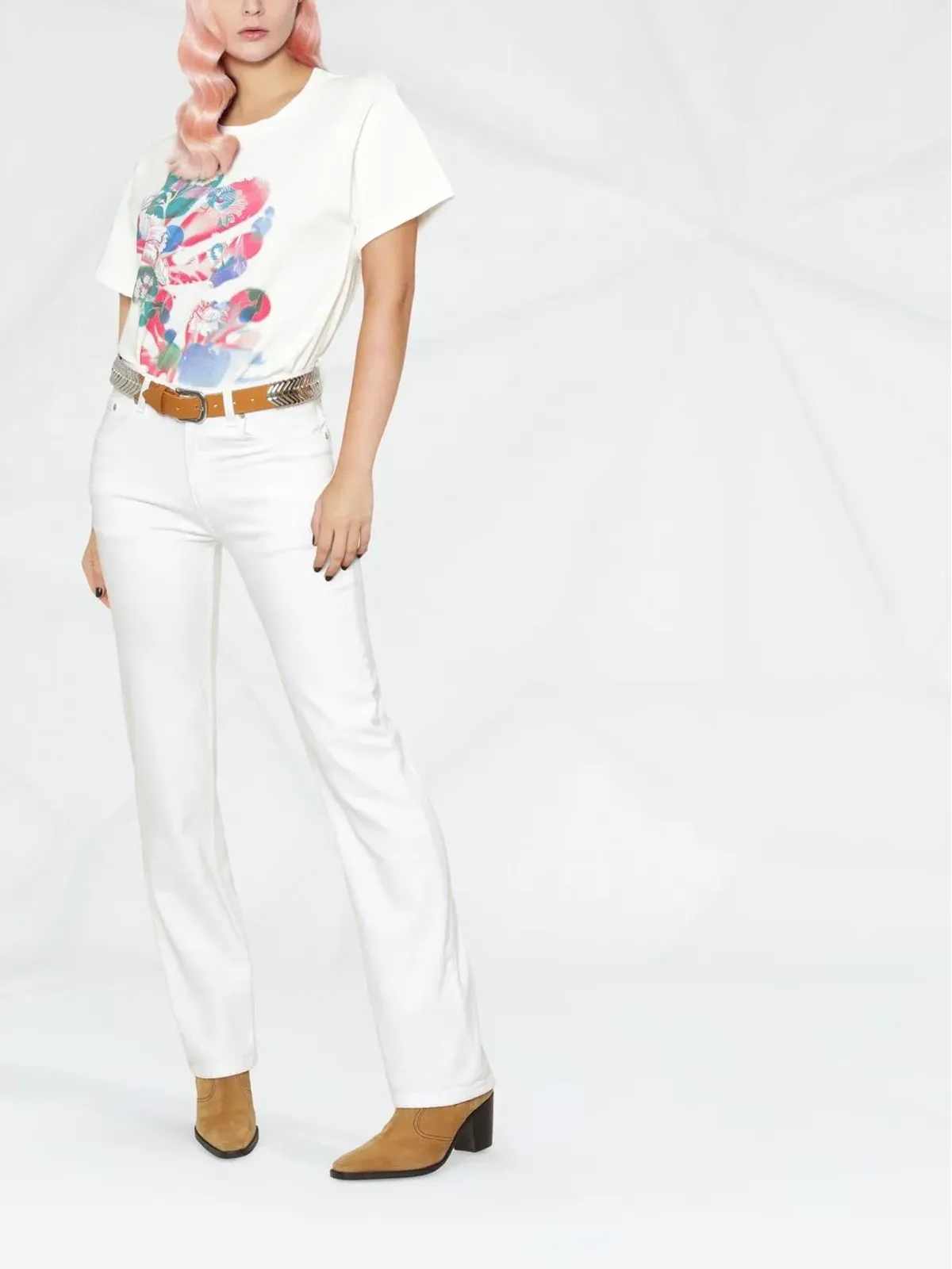 ISABEL MARANT グラフィックプリント Tシャツ - 画像3