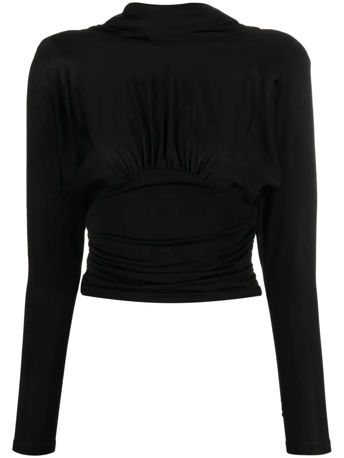 Saint Laurent クロップド カウルバック トップ - 画像1