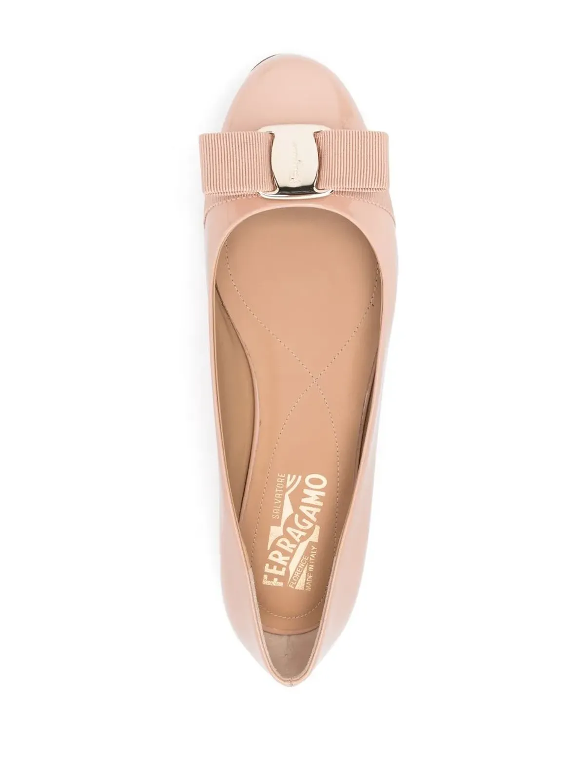 Ferragamo Varina パテントレザー バレエシューズ - 画像4