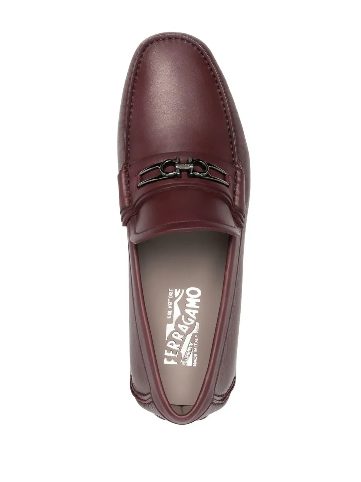 Ferragamo ガンチーニバックル レザー ローファー - レッド - 画像4