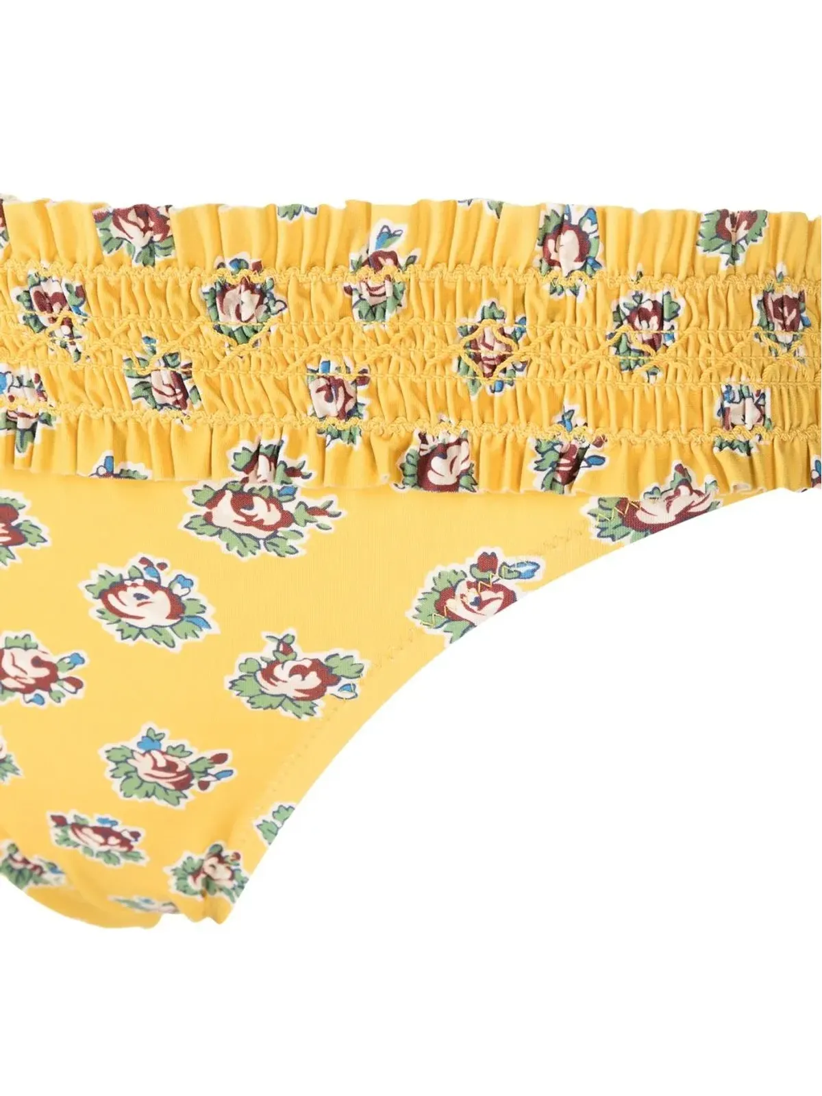 Tory Burch 花柄プリントのスモックビキニボトムス - イエロー - 画像3
