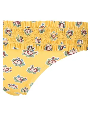 Tory Burch 花柄プリントのスモックビキニボトムス - イエロー - サムネイル3